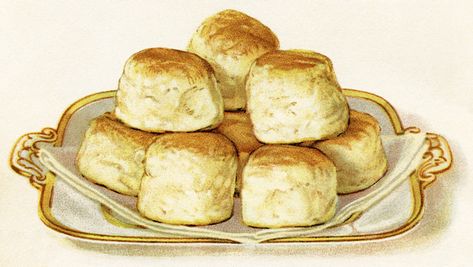 Biscuit And Gravy, Baking Powder Biscuits, Buttermilk Biscuit, Natural Recipes, Recipe Scrapbook, Food Clipart, Old Design, Vintage Baking, Biscuits And Gravy