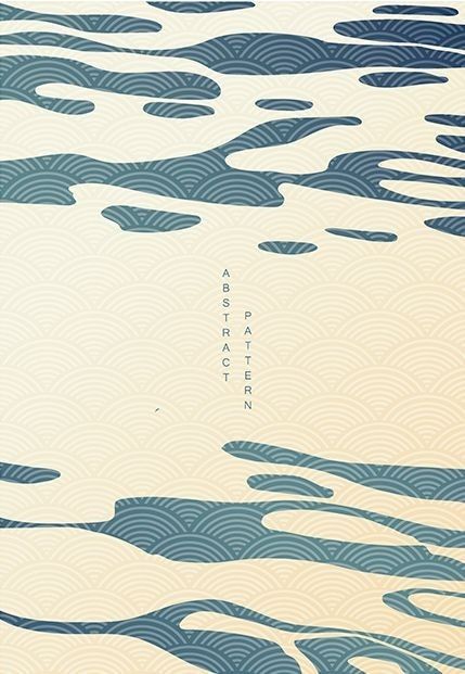 Japanese Water Design, Wave Abstract Design, Water Poster Ideas, Water Poster Design, Pattern Poster Design, Wave Design Pattern, Water Pattern Design, Background Line Pattern, Japanese Wave Design