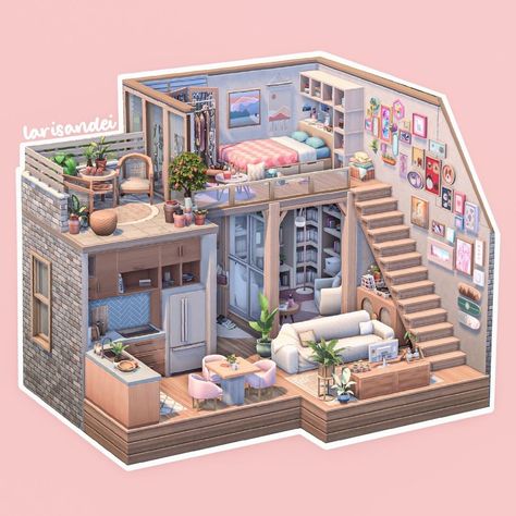 🌸Larisandei | The Sims 4 builds | Spring apartment 🌿 ◽CC / mods: No ◽Reshade: Dove ◽Editing software: Procreate, Lightroom, IG #showusyourbuilds #thesims4 #thesims… | Instagram Sims Room Layout, Attic Room Sims 4, Creative Sims 4 Builds, Sims 4 Houses Layout Floor Plans Grid, Cozy Aesthetic Gaming Setup, Sims 4 Art Studio Build, Sims Inspo No Cc, Sims 4 Build Ideas Floor Plans Small, Sims 4 Pink Apartment