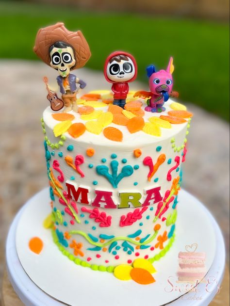 Disney Coco Birthday Cake, Coco Disney Cake, Coco Cake Ideas, Coco Theme Cake, Coco Themed Party, Coco Birthday Cake, Coco Cake, Coco Baby, Coco Birthday