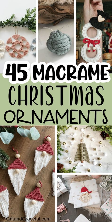 Hey there, I’ve handpicked some amazing super easy macrame Christmas ornament ideas that will add a cozy and festive touch to your holiday decor. They’re absolutely perfect for creating that cozy and welcoming vibe! And you know what? These ornaments aren’t just beautiful, they’re super stylish too! You can easily make and hang them on your tree this year. Macrame Ornaments Christmas Diy, Macrame Gifts Diy Projects, Macrame Christmas Ornaments Tutorials, Macrame Christmas Decorations Tutorial, Christmas Macrame Ornaments, Easy Macrame Plant Hanger, Macrame Christmas Ornaments, Christmas Ornament Ideas, Nautical Christmas Ornaments