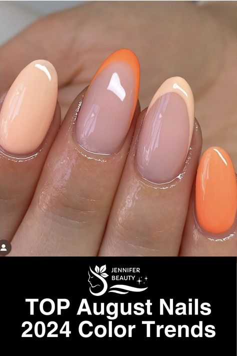 TOP August Nails 2024 Color Trends #AugustNails2024 #TopNailColors #2024NailTrends #SummerNails #ChicManicure #TrendingColors #NailInspo #StylishNails #BeautyTrends #NailArtIdeas Nail Color Trends 2024, Nail Colors For August, 2024 Color Trends, Color Trends 2024, Negative Space Nail Art, Bronze Nails, Chic Manicure, Nail Color Ideas, August Nails