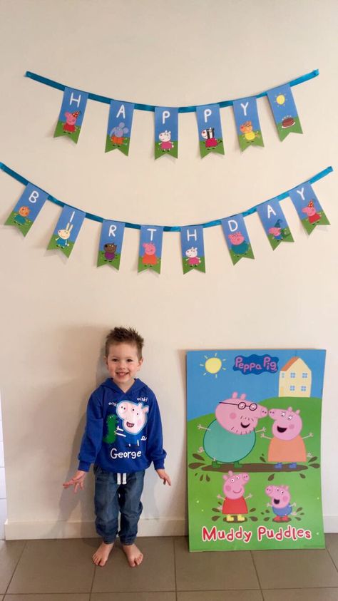 Peppa Pig Birthday Party Boy, George Pig Birthday, Birthday Party Boy, Pig Birthday Party, Peppa Pig Birthday Party, George Pig, Party Boy, Peppa Pig Birthday, Pig Birthday