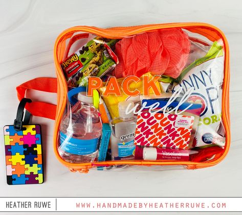 Summer Travel Kit Gift Idea + Video - Handmade by Heather Ruwe Travel Kit Gift, Summer Starter, Idea Video, Clorox Wipes, Teacher Thank You Cards, Travel Cubes, Popcorn Bags, Beach Cards, Summer Campaign