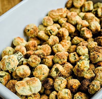 Breaded Okra, Fry Okra, Oven Fried Okra, Baked Okra, Fried Okra, Corn Meal, Okra Recipes, Creamy Potato Salad, Pan Fry