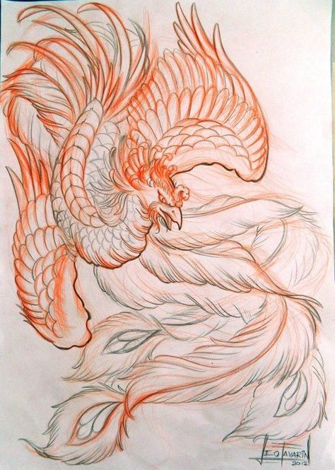 Popeye Tattoo, Tato Phoenix, Japanese Phoenix Tattoo, Phoenix Drawing, Phoenix Bird Tattoos, Vogel Tattoo, Tier Tattoo, Phoenix Tattoos, Phoenix Tattoo Design