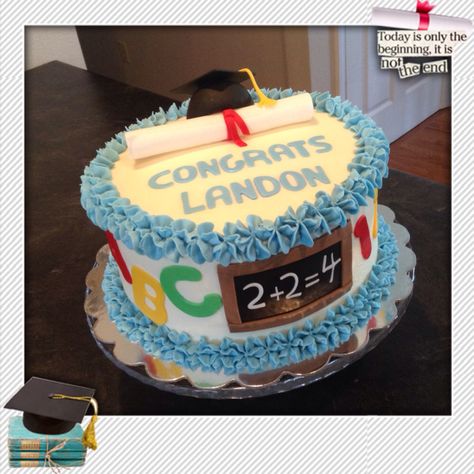 Kindergarten Cake, Kindergarten Cake Ideas, Kindergarten Graduation Cakes, Kindergarten Graduation Cake Ideas, Graduation Cakes For Preschool, Teacher Graduation Cake Ideas, Preschool Graduation Cake Ideas, Kindergarten Cake Graduation, Pre K Graduation Cake