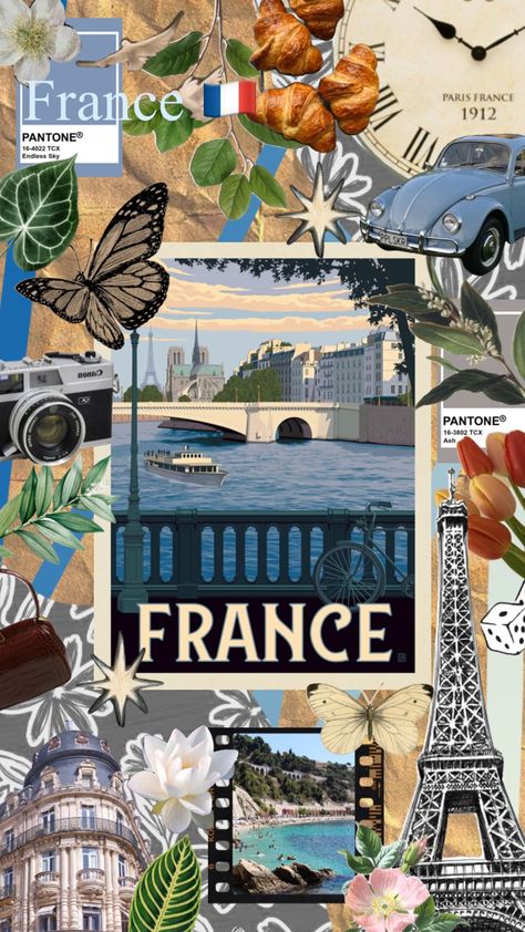 France Iphone Wallpaper, France Collage Aesthetic, Paris Collage Aesthetic, Vacation Collage Ideas, Paris Collage Wallpaper, France Wallpaper Aesthetic, France Aesthetic Wallpaper, Europe Aesthetic Wallpaper, Europe Collage