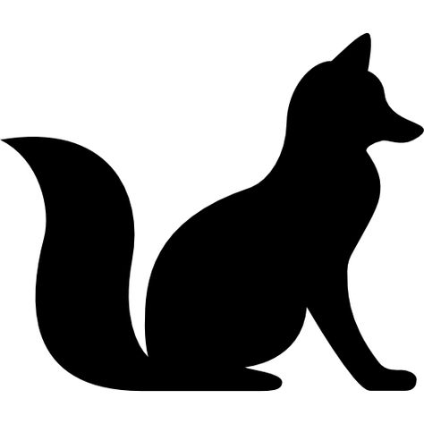 Woodland Animal Silhouette, Fox Icon, Silhouette Animals, Fox Sitting, Silhouette Shapes, Animal Vector, Scroll Saw Patterns Free, Animal Categories, Animal Icon