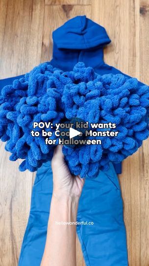 3.9M views · 21K reactions | DIY COOKIE MONSTER COSTUME 🍪💙 get the full tutorial 👇🏼 | hello, Wonderful | hello, Wonderful · Original audio Toddler Cookie Monster Costume, Diy Elmo Costume, Cookie Monster Trunk Or Treat, Diy Cookie Monster Costume, Cookie Costume Diy, Cookie Halloween Costume, Cookie Monster Halloween Costume, Monster Cookies Halloween, Elmo Costume