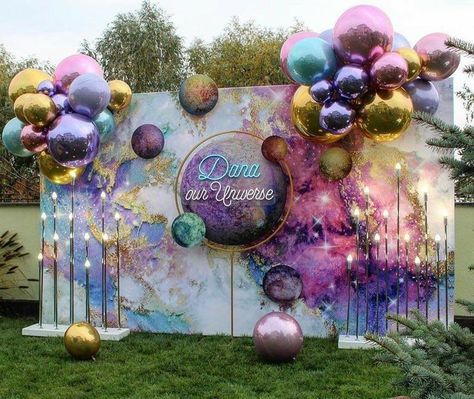 Universe Theme, Deco Ballon, Space Theme Party, Astronaut Birthday, Metallic Balloons, Party Deco, Birthday Balloon Decorations, Balloon Backdrop, Balloon Decorations Party