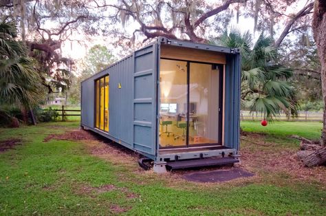 Mini Container, Tiny Container House, Shipping Container Cabin, Container Conversions, Shipping Container Home Designs, Container Cabin, Shipping Container House Plans, Container Buildings, Building A Container Home