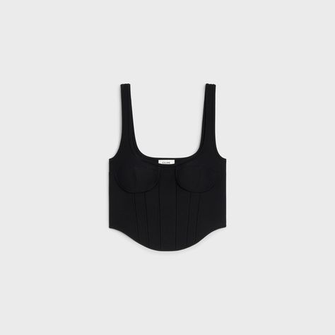 Celine Clothes, Slippers Outfit, Corset Crop Top, Aesthetic Grunge, Airport Style, Black Crop, Knitwear Women, Corset Top, Luxury Outfits