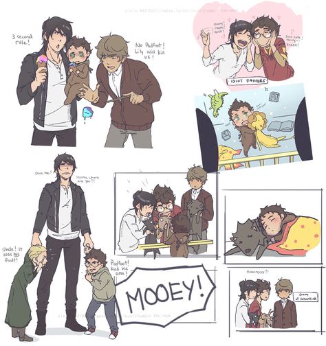 Wolfstar family Wolfstar Raising Harry Fanfiction, Wolfstar Cuddling, Wolfstar Family, Wolfstar Harry, China Palace, Wolf Star, Severus Rogue, Harry Potter Puns, Images Harry Potter