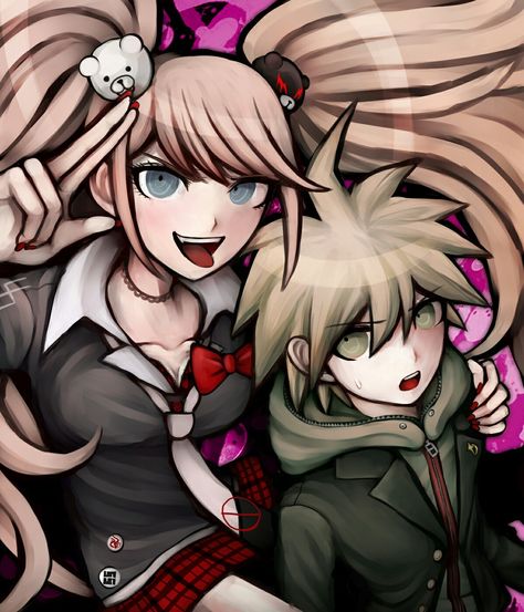 Naegi Makoto, Enoshima Junko, Danganronpa Junko, Makoto Naegi, Junko Enoshima, Danganronpa Trigger Happy Havoc, Danganronpa 1, Dangan Ronpa, Trigger Happy Havoc