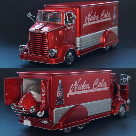 ArtStation - Nuka Cola Die-Cast Truck, mattbag3d Nuka World, Coe Trucks, Nuka Cola, The Fallout, Fallout, Universe, It Cast, Trucks