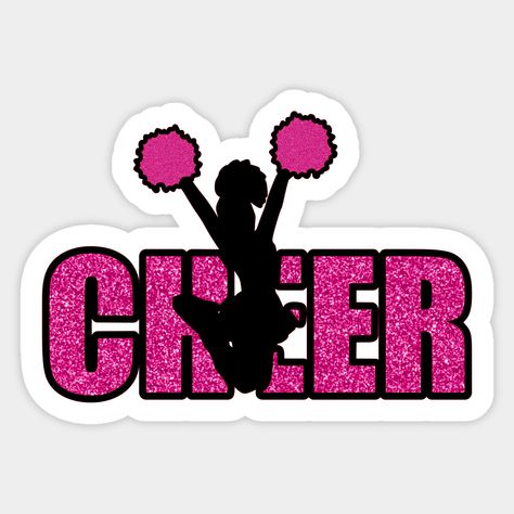 Cheer Stickers, Art Party Favors, Cheerleader Gifts, Cheerleading Mom, Cheerleading Team, Preppy Stickers, Bow Wallpaper, Cheer Quotes, Gift Design