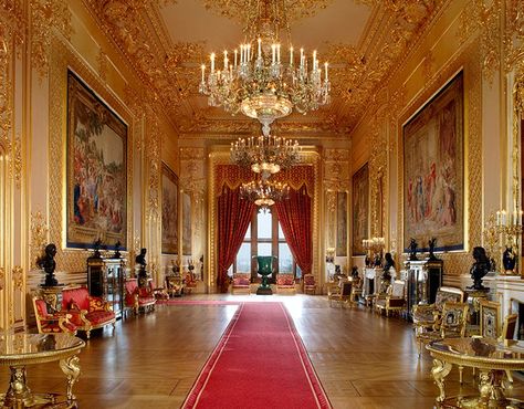 Grand Reception Room Windsor Castle Interior, Inside Windsor Castle, Historic Interiors, London Residence, Royal Collection Trust, Palace Interior, Castles Interior, Royal Castles, Living Room Background