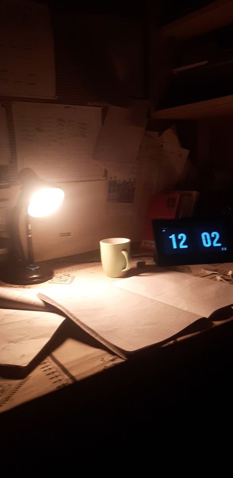 Asthetic night study pic Asthetic Studying Pics, Study Asthetic Pics, Upsc Study Table, Asthetic Nights, Night Study Aesthetic, Study Pic, Upsc Study, Dream Studies, Night Study