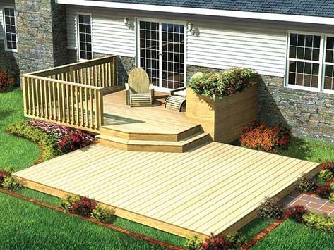 Backyard Layout, Floating Deck, Patio Pergola, Patio Deck Designs, Wooden Deck, Pergola Design, Deck Designs Backyard, Small Deck, Deck Plans