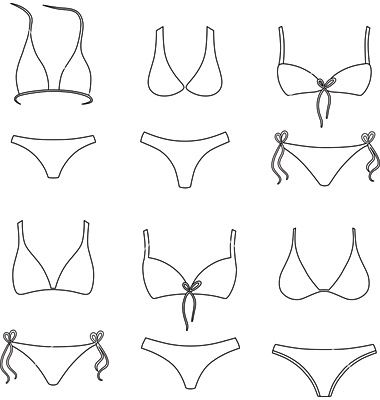 How To Draw Bikinis, Swimsuit Template, Bathing Suit Drawing, Swimsuit Sketch, Camping Drawing, Baithing Suits, Swimsuit Ideas, Suit Drawing, Abi Motto