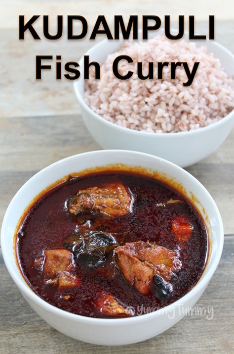 Kudampuli Fish Curry Recipe - Kudampuli Meen Curry Recipe Pulusu Recipe, Indian Fish Recipes, Kerala Fish Curry, Curry Fish, Fish Curry Recipe, Fried Fish Recipes, Kerala Food, Curry Dishes, Desi Food