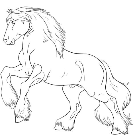 Horse Drawings Sketches, Horse Drawing Easy Simple, Horse Drawing Base, Drawings Of Horses, Friesian Horse Drawing, Horse Drawing Template, Animal Lineart, Horse Art Drawing Sketches, Horses Coloring Pages