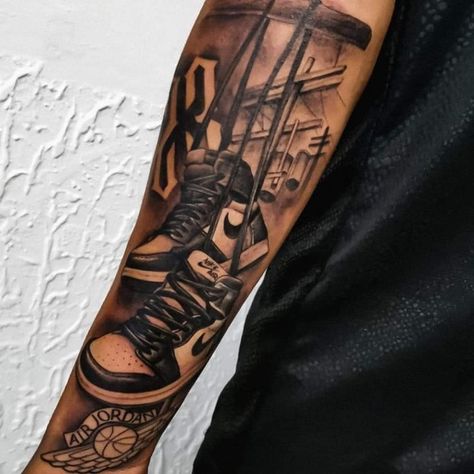 Westcoast Tattoo Ideas, Louisiana Tattoo Ideas, Louisiana Tattoo, Jordan Tattoo, Hip Hop Tattoo, Basketball Tattoos, Houston Tattoos, Black Men Tattoos, Tattoos Forearm