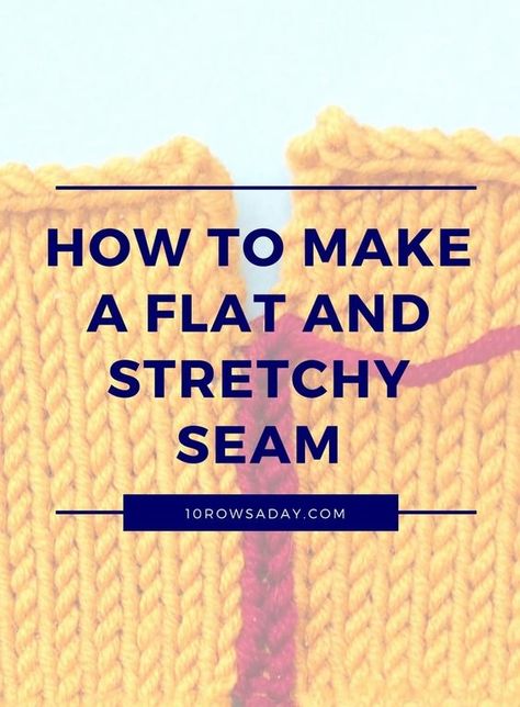 How to make a flat and stretchy seam | 10 rows a day Knitting Hacks, Knitting Help, Knitting Machine Patterns, Winter Pattern, Knitting Instructions, Blue Winter, Knitted Wit, Knit Stitch Patterns, Circular Knitting