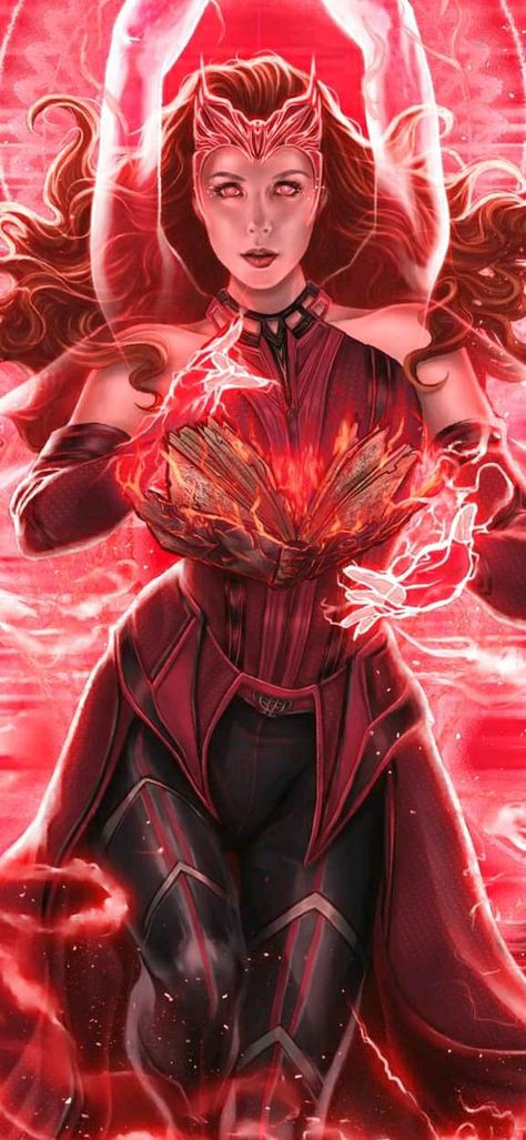 Golden Powers Magic, Golden Witch Aesthetic, Wanda Fanart, Olsen Elizabeth, Powers Aesthetic, Scarlet Witch Comic, Mind Stone, Elizabeth Olsen Scarlet Witch, Marvel Drawings