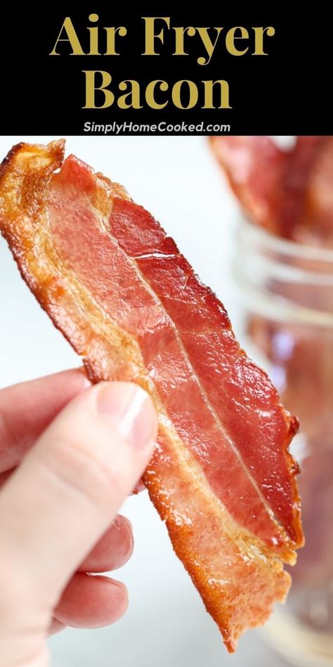 Air Fryer Bacon is by far the BEST method to make the crispiest and tastiest bacon ever. It’s also easy and mess-free! Air Fryer Recipes Bacon, Air Fry Bacon, Air Fryer Recipes Videos, Convection Oven Recipes, Air Fryer Bacon, Air Fryer Recipes Breakfast, Air Fryer Recipes Snacks, Air Fryer Oven Recipes, Airfryer Recipes