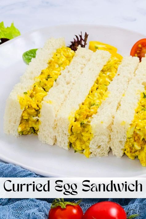 Curried Egg Salad Recipe, Curried Egg Sandwich, Recipe With Mayonnaise, Curried Eggs, Curried Egg Salad, Curry Egg Salad, Classic Egg Salad Sandwich, Eggnog Recipes, Salad Sandwich Recipe