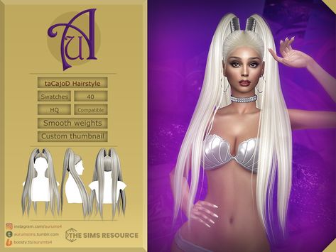 Sims 4 Guide, Long Pigtails, Sims 4 Hair Male, Female Sims, Drag Wigs, Mod Hair, Sims 4 Anime, Find Hairstyles, Long Hairstyle