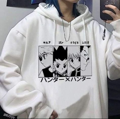 Otaku Clothes, Killua Zoldyck, Stylish Hoodies, Anime Inspired Outfits, Plus Size Hoodies, Anime Hoodie, Anime Shirt, Kawaii Clothes, Winter Outfits Women