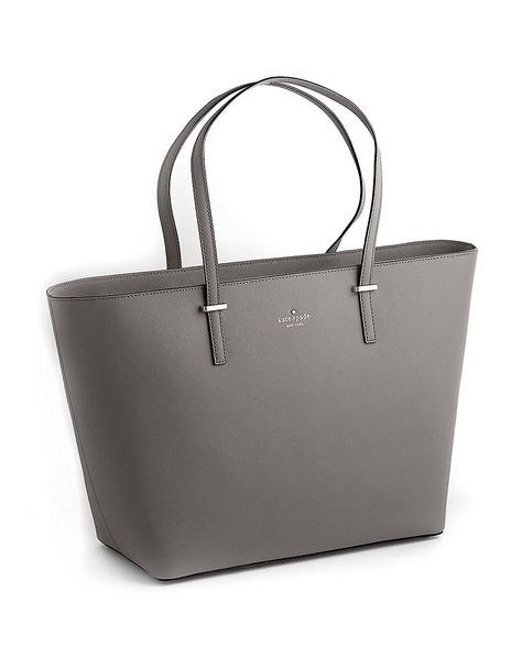 Kate Spade Cedar Street Medium Harmony Leather Tote Bag in Gray (grey) New York Tote Bag, Lawyer Life, Tas Chanel, New York Tote, School Tote, Kate Spade Totes, Designer Purses, Kate Spade Tote Bag, Handbag Heaven