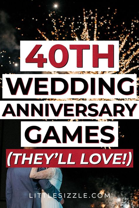 Celebrate 40 years of love with a memorable 40th Wedding Anniversary Party. Our printable 40th Anniversary Party Games make planning a breeze! Engage guests of all ages with fun trivia games and create a sentimental touch with Favorite Memory cards. Incorporate ruby red for an elegant touch. With our 40th Anniversary Games, you'll create an unforgettable 40th Anniversary Party. #40thweddinganniversary #40thanniversarypartygames #rubyredanniversaryparty #parents40thanniversary #40yearsofmarriage 60th Wedding Anniversary Party Ideas Decoration Table Centerpieces, 60 Wedding Anniversary Ideas, 60th Wedding Anniversary Quotes, 60th Wedding Anniversary Party Ideas, 60th Anniversary Party Ideas, Wedding Anniversary Party Games, Who Knows The Couple Best, 60th Wedding Anniversary Party, Anniversary Party Ideas