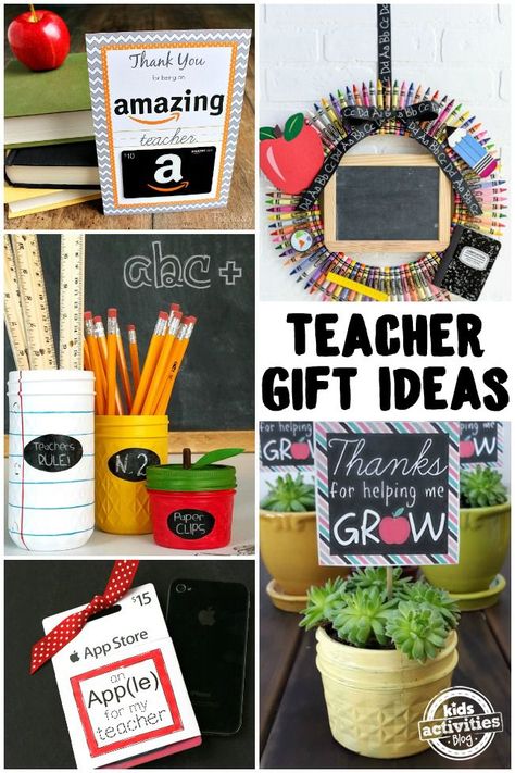 Celebrate Teacher Appreciation Week With These Cute Teacher Gift Ideas Creative Teachers Gifts, Teacher Gift Baskets, Teacher Gift Ideas, Teacher Appreciation Printables, Cute Teacher Gifts, Teacher Appreciation Cards, Apple Gift Card, Apple Gifts, Target Gift Cards