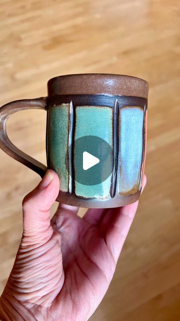 Linda on Instagram: "Glaze test is out of the kiln and I have a few winners to use on this super dark  Oregon Brown clay! My favorite is the Coyote Desert Sage but I’m going to use a few of these on my next set of mugs 😍What’s your favorite? Also, I glazed the inside and rim with Amaco zinc-free clear so the mug is fully functional as well as educational 👩‍🔬☕️ Here they are in order: (I brushed 3 coats for each swatch) 1. @coyoteclayandcolor Desert Sage with a little Amaco Oatmeal brushed on top 2. Coyote Desert Sage on its own 3. @amacobrent Cirrus Flow 4. @maycocolors Rose Quartz 5. Amaco Blue Rutile 6. Clay Art Center Fern Satin Matte with a bit of Mayco Light Flux just at the top 7. Clay Art Center Fern Satin Matte on its own Inside/rim/handle are Mayco zinc-free clear Clay is Orego Amaco Blue Rutile, Amaco Oatmeal, Clear Clay, Blue Rutile, Ceramic Glazes, Desert Sage, Brown Clay, Super Dark, Ceramic Glaze