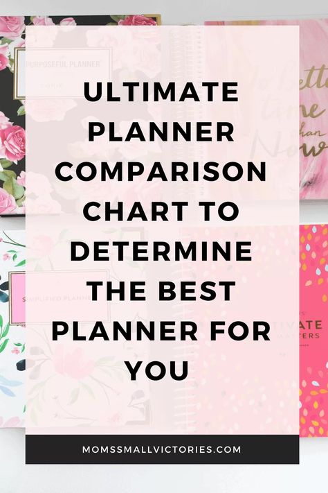 The Ultimate Planner Comparison To Help You Find Your Best Planner Best Planners For Moms, Day Designer Planner, Ultimate Life Planner, Best Daily Planner, Simplified Planner, Better Organization, Best Planner, Planner Review, Types Of Planners