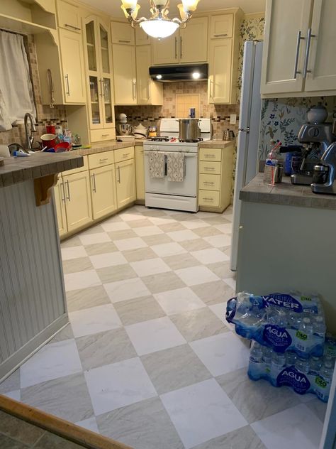 FloorPops 12-in by 12-in Grey & White Marble Bonneville Peel & Stick Floor Tiles - Amazon.com Kitchen Peel And Stick Flooring, Peel And Stick Floor Tile, Entryway Flooring, College House, Peel And Stick Floor, Kitchen Floor Tile, Peel And Stick Tile, Kitchen Marble, Kitchen Tiles