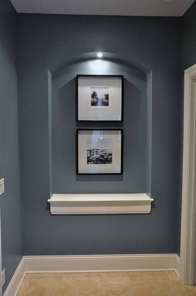 Recessed Wall Niche Decor, Wall Niche Decorating, Hallway Nook Ideas, Wall Niche Decor Ideas, Stair Wall Ideas, Recessed Wall Niche Ideas, Niche Decorating Ideas, Living Room Niche, Wall Niche Ideas