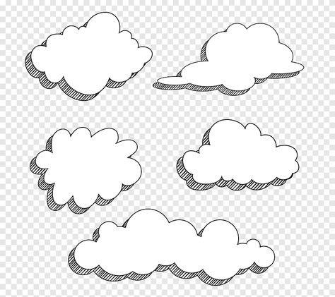 Cloud Template, Arrow Illustration, Balloon Template, Sketch Free, Speech Balloon, Drawing Comics, Hand Drawn Arrows, Cloud Decoration, Cloud Illustration