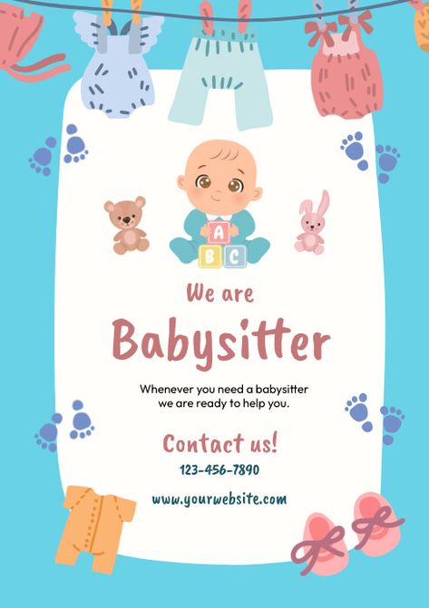 Babysitter Flyer Ideas, Babysitting Flyer Ideas Design, Babysitting Flyers, Promotional Flyers, Social Media Graphics, Image Design, Your Image, Social Media, Design