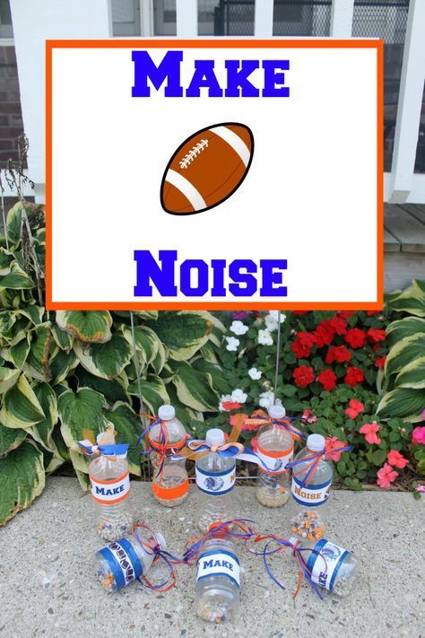 Cheer Noise Makers, Noisemakers Diy, Diy Noise Makers, Football Noise Makers, School Spirit Crafts, Team Mom Football, Pep Club, Friday Night Football, Spirit Sticks