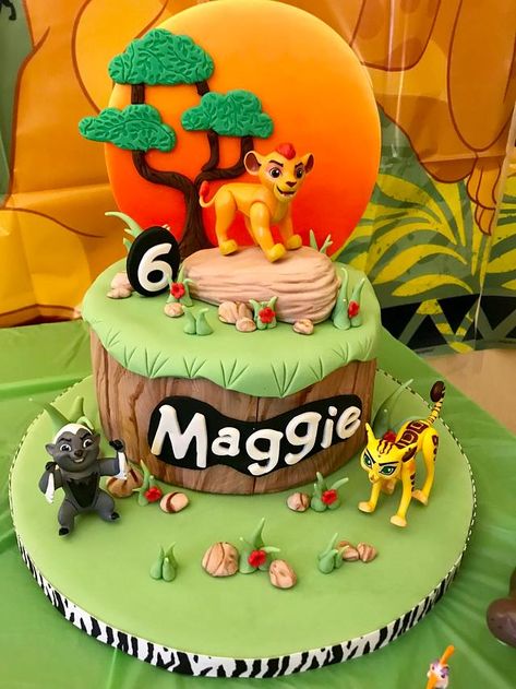 Lion Guard cake for my granddaughter’s 6th birthday! Thank you to Little Cherry Cake Company for the design. The Lion Guard Birthday Cake, Lion Gaurd Cake, Lion Guard Cake, Lion Guard Birthday Party, Lion Birthday Cake, Lion Guard Party, Lion King Birthday Party Ideas, Lion Guard Birthday, Lion King Theme