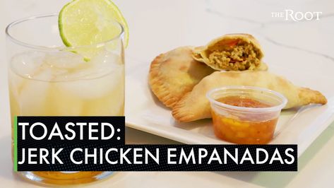 Jerk Chicken Empanadas Recipe, Jerk Chicken Empanadas, Chicken Empanadas, Chili Mango, Empanadas Recipe, Jerk Chicken, Duck Recipes, Rum Cocktail, Exotic Food