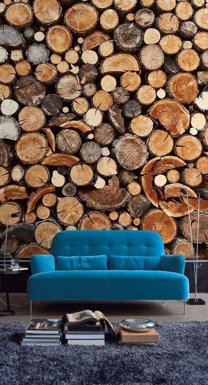 wall Pile of Chopped Fire Wood Wall Mural. Shapes textures and colors. Love chopped wood. #TheBran Log Wall, Fire Wood, Door Murals, Custom Wall Murals, Diy Holz, Into The Woods, Inspiration Wall, Wood Slices, Cafe Interior