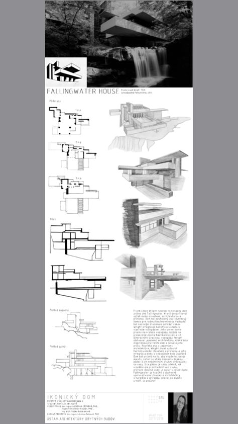 Fallingwater Falling Water Floor Plan, Falling Water House Floor Plan, Fallingwater House Plan, Fallingwater Plan, Fallingwater House Analysis, Falling Water House Plan, Falling Water Architecture, Frank Loyd Wright Houses, Fallingwater House