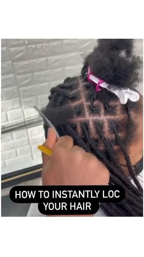 How To Instantly locs your hair | Natural hair styles, Short locs hairstyles, Hair twist styles Styles Short Locs, Natural Hair Styles Short, Instant Locs, Hair Styles Short, Short Locs, Twisted Hair, Short Locs Hairstyles, Faux Locs Hairstyles, African Hair Braiding Styles