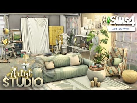 ARTIST STUDIO APARTMENT 🎨 [NO CC] | The Sims 4: Artist Studio Kit Speed Build - YouTube Artist Studio Apartment, Houses Layout, Sims 4 Houses Layout, Cc The Sims 4, Witchy House, Sims 4 Build, Cc Sims, Minecraft Designs, Sims 4 Houses